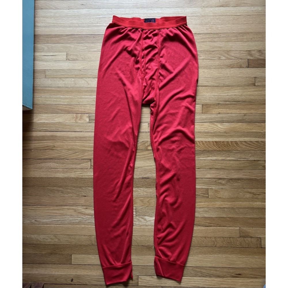 VTG Patagonia‎ Base Layer Pants Mens L Red Capilene Long Johns USA 87 Gorpcore